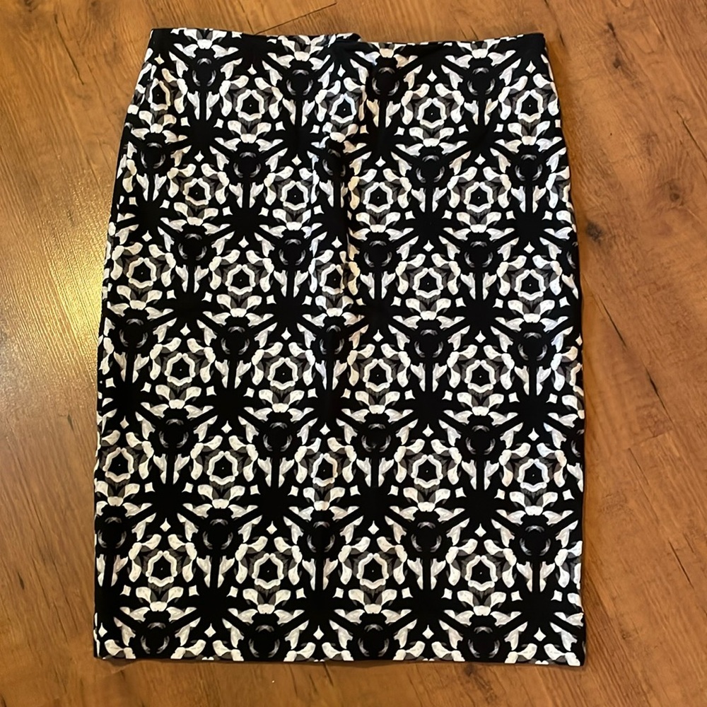 Joe Fresh black flowered skirt.